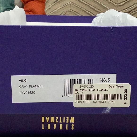 Stuart Weitzman Black/gray peep-toe pumps - Picture 2 of 4